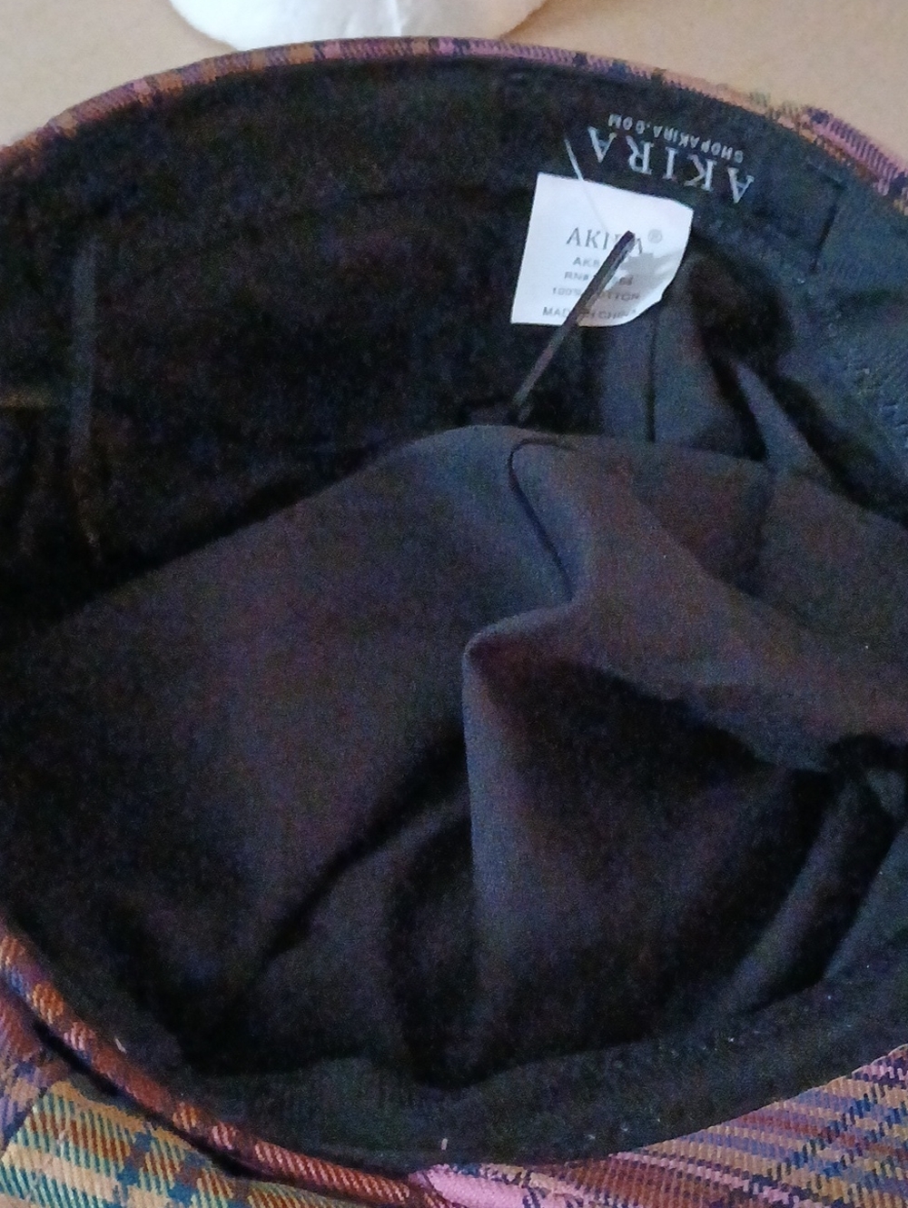 Plaid Brim Hat - Picture 6 of 6